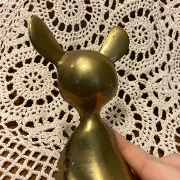 Vintage Brass Upright Mouse - Picture 6 of 13